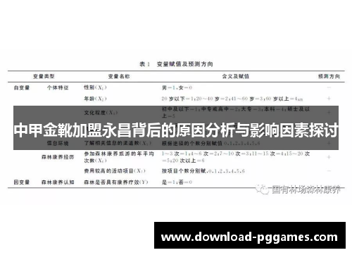 中甲金靴加盟永昌背后的原因分析与影响因素探讨